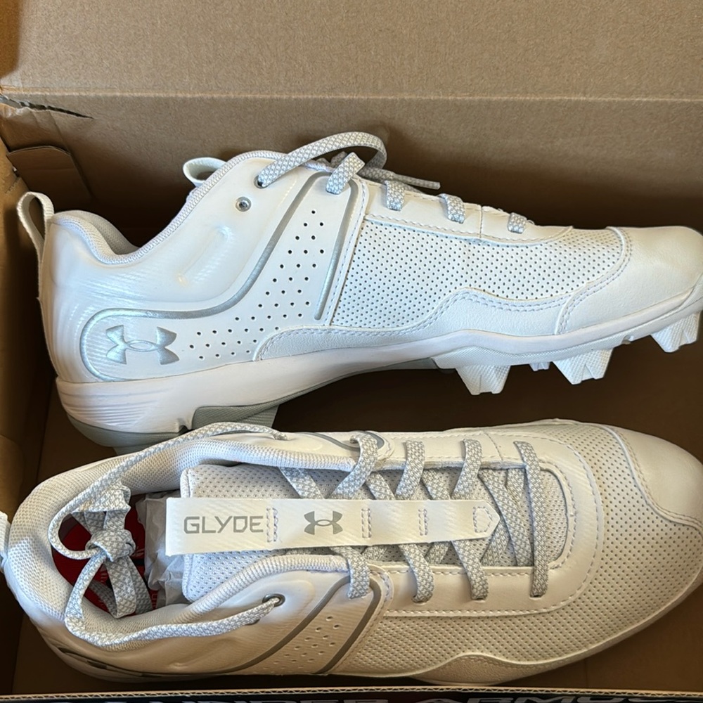 Under Armour white cleats